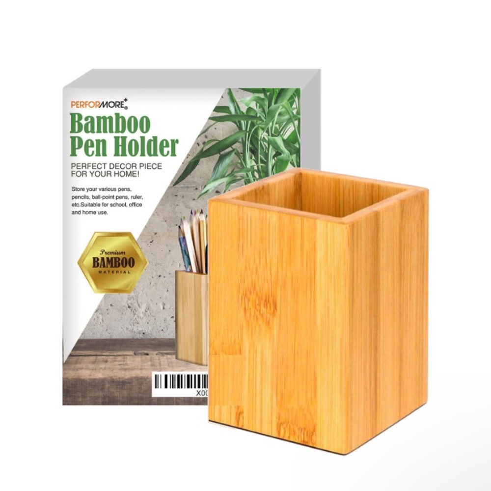 PERFORMORE 1 Pack of Bamboo Pen Holder